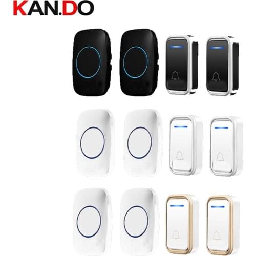 Bell kits 2 emitter 2 receivers option wireless door bell set by 110-220V doorbell ip44 300M door chime door ring for villa use