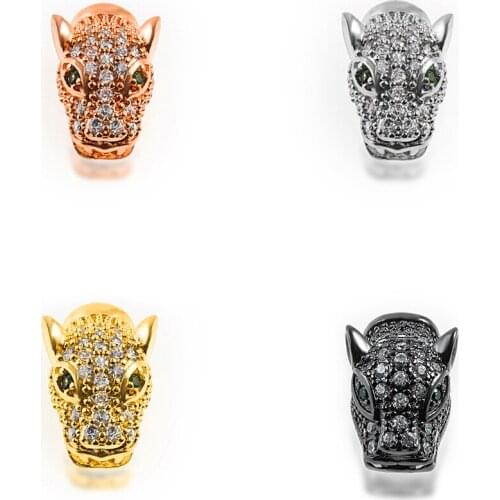 NEW DIY Beads Jewelry Making Charm Bead Panther Heads Accessories Beads For Women Men Natural Stones Bracelet Making