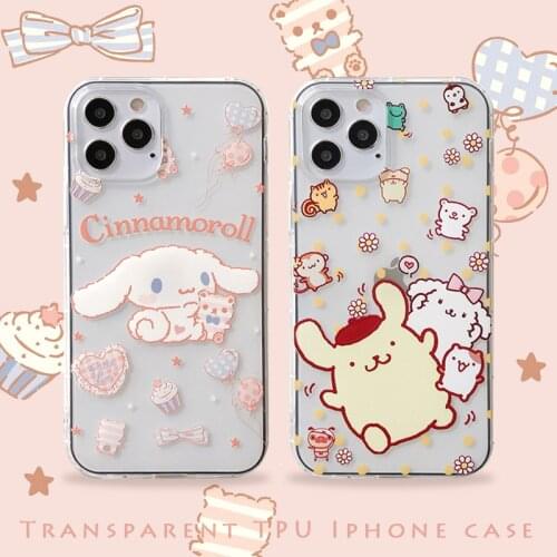 Cartoon Cute Dog Soft TPU Phone Case for iPhone 12Pro MAX 11 7 8 Plus X XR XS MAX Camera Lens Protection Anti knock Phone Cover