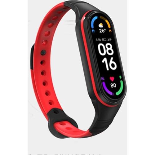 Color Strap for Xiaomi mi band 5 6 Silicone Wristband Bracelet Replacement Strap for Mi Band 6 5 Wrist strap Color TPU Soft Band