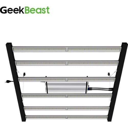 Even PPFD 2.78 umol/j lm301h led grow light 630w quantum bar from Geeklight for indoor plants