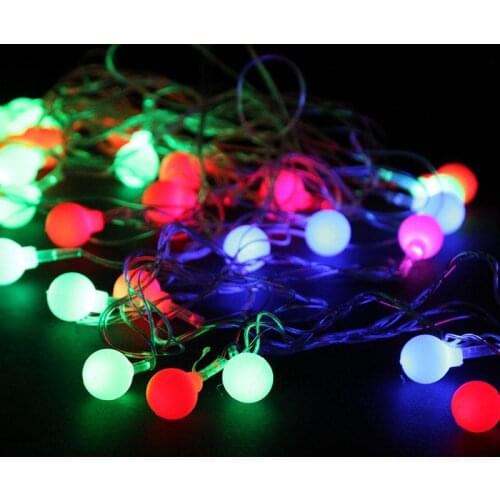 4.5M 28 LED EU Plug Round Ball Color 220V String Light Outdoor Indoor Garden Christmas Wedding Party Decoration LED Fairy Light