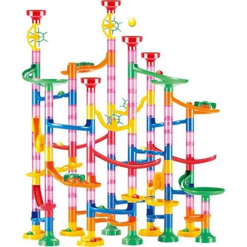 Marble Run Race Set 133pcs Children DIY Building Blocks Construction Game Toy for 3+ Years Olds Boys and Girls