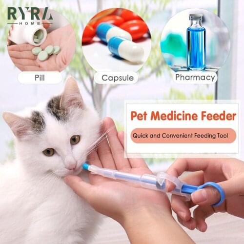 Dog Accessories Pet Cat Puppy Rabbit Pills Dispenser Feeding Kit Given Medicine Control Rod Home Universal Pet Tube Pet Feeder