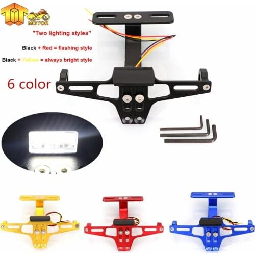 Motorcycle Adjustable Angle License Number Plate Frame Holder Bracket For Kawasaki Z750 Z800 Z1000 Z1000SX ER6N/F ninja 250R/300