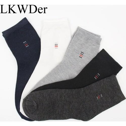 LKWDer 10 Pairs/Lot Men Socks Cotton Classical Businness Casual Socks Summer Autumn Excellent Quality Breathable Male Sock Meias