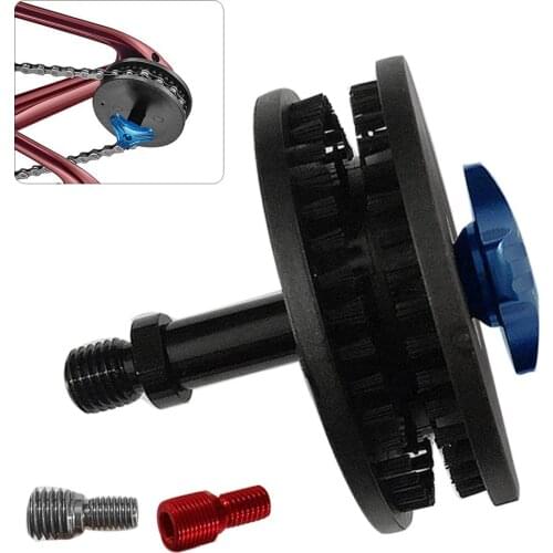 MTB Road Bike Cycling Bicycle Dummy Flywheel Chain Cleaning Keeper Holder Tool Metal Chain Cleaning Holder Motorcycle Chain