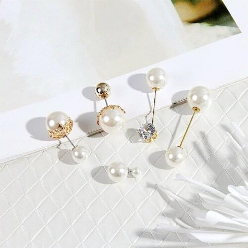 Fashion Geometric Alloy Pearl Brooch For Women Korea Small Fragrance Style Simple Wild Anti-lighting Brooch Jewelry Wholesale