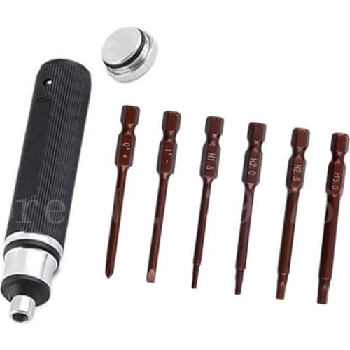 6 in 1 Hex Screw Driver Set Steel RC Heli Plane Car Tools Kit Set 1.5MM 2.0MM 2.5MM 3.0mm Mini RC Helicopter Plane Boat RC Car