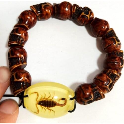 Punk Skull Retro Real Scorpion Gothic Style Bracelet Accession Fashion Jewelry