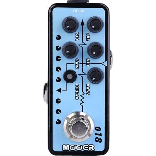 Mooer M018 CUSTOM 100 Electric Guitar Effects Pedal Speaker Cabinet Simulation Accessories Stompbox High Gain Tap Tempo Bass Pri