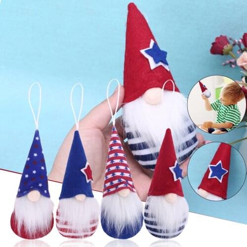 Plush Toy Kawaii Patriotic Gnome Doll Dwarf Plush Doll Decorations Holiday Gifts Household For Baby Girl Boy Birthday Best Gift