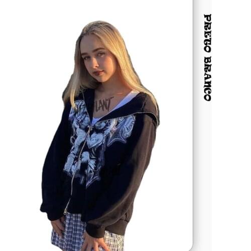 Preto branco Women's Sweatshirts