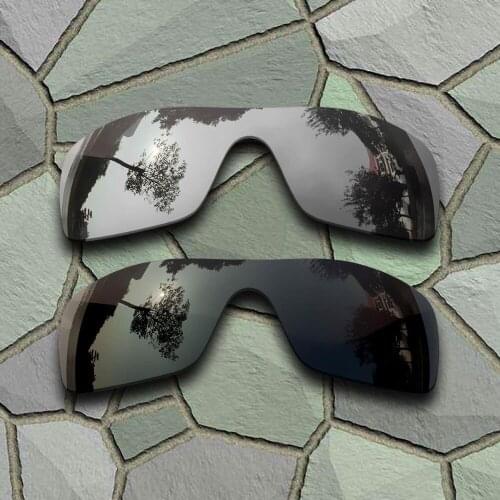 Grey Black&Chrome Sunglasses Polarized Replacement Lenses for Oakley Batwolf