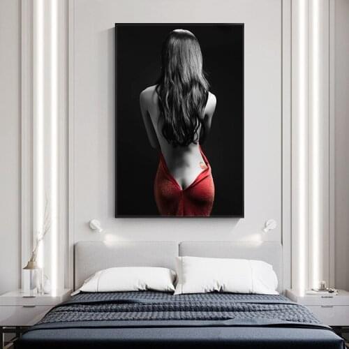 Modern Half Nude Women Posters and Prints Wall Art Canvas Painting Sexy naked Pictures for Living Room Home Decor Frame