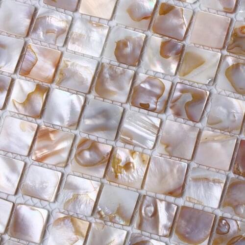 Light natural shell mosaic tile mother of pearl tiles kitchen backsplash background wall mosaics tile home improvement