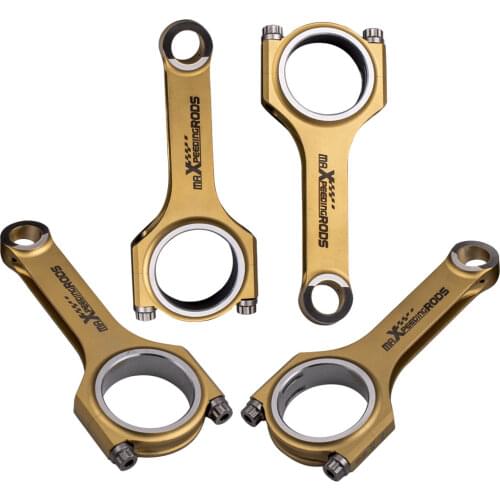 4pcs 4340 Connecting Rods Conrods For Audi A3 8L1 96-03 Hatchback 1.9TDI for VW Golf Cabriolet MK3 Convertible 144mm 800hp