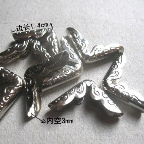 Hardcover Books Corners, 14mm Silver Color,Thickness 3mm 100pcs/lot, DIY Book Angle Accessories