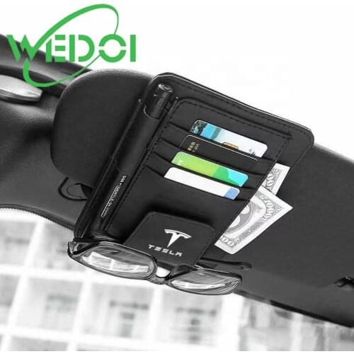 Card Holder Leather Credit Card Holder Universal Car Key Card Protective Cover For Tesla Model 3/Y/S/X