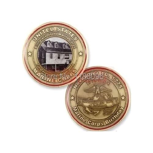 Top Quality Marine corps metal coins cheap print Copper coins cheap custom antique gold coins