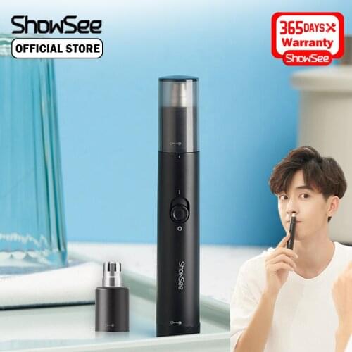 Showsee Electric Mini Nose Hair Trimmer Portable Ear Nose Hair Shaver Waterproof Low Noise Independent Cutter Head Safer