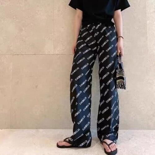 Vetements female couple loose street hip-hop trend casual trousers letter printing