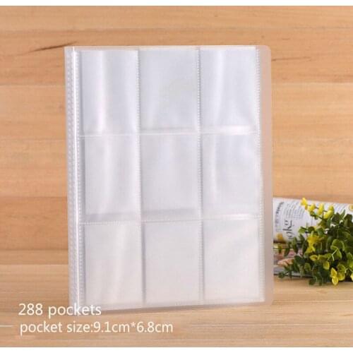 1Pcs Large-capacity Clip Art Photo Album 288 Pockets Transparent Mini Film Album Plastic Business Card Holder Home Accessories