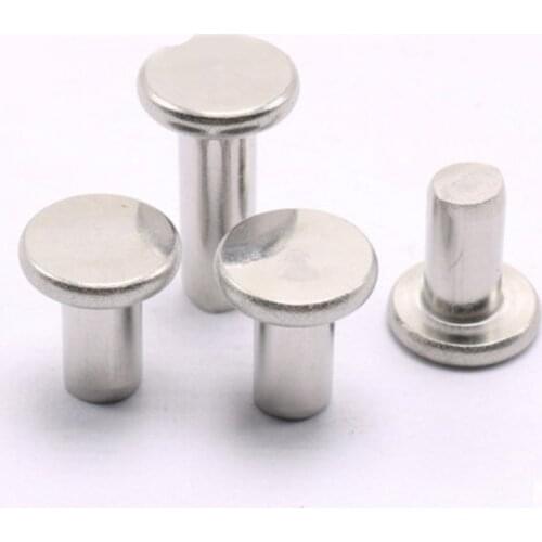 10/50pcs M2 M2.5 M3 M4 M5 M6 A2-70 304 Stainless Steel flat Head Solid Rivet Self Plugging GB867