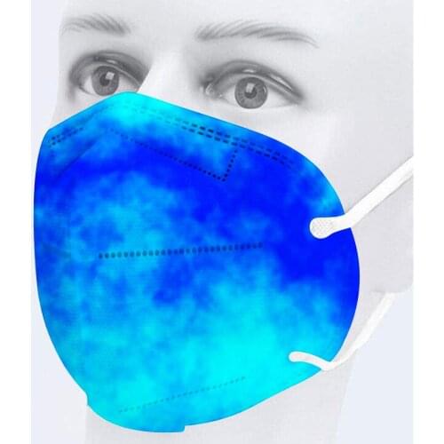 10/50pc Fashion Adult Protective Mask For Face Women Men Tie Dye Design 5layer Anti-dust Colorful Mouth Mask Party Decoration