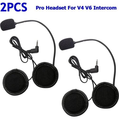 2PCS Pro Motorcycle Headset For V4 V6 Helmet Intercom High Quality Intercom Accessories Earphone For Motorcycle Helmet Headset