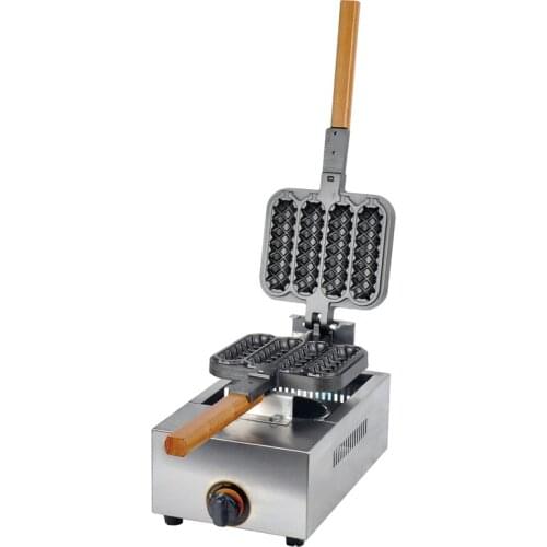 4pcs Commercial Use Non-stick LPG Gas Lolly Waffle Dog Machine Maker Baker