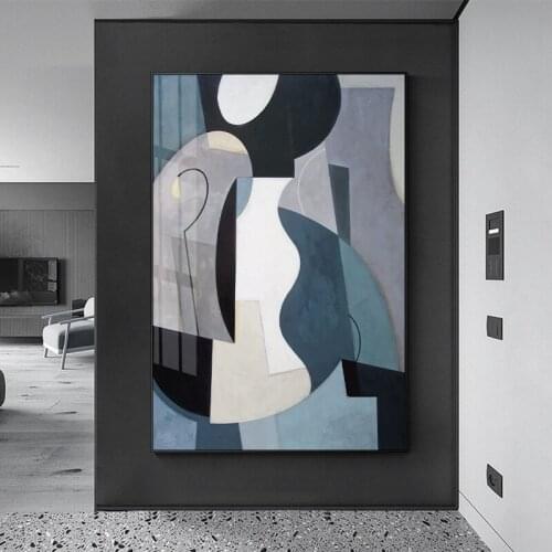 Abstract Canvas Paintings Nordic Poster Modern Blue Wall Art Picture for Living Room Office Home Decorative Prints Wall Painting