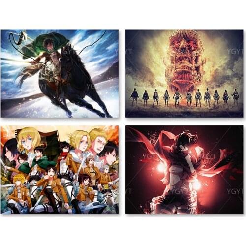 Attack on Titan Japan Anime 5d Diy Diamond Painting Wall Cross Stitch Picture Home Decal Room Decor Full Round Drill Embroidery