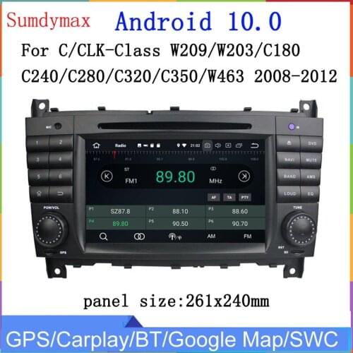 Android 10 car multimedia player for Mercedes-Benz W203 W209 W169 W219 A-Class A160 C-Clas C180 C200 CLK200 CLK350 car audio