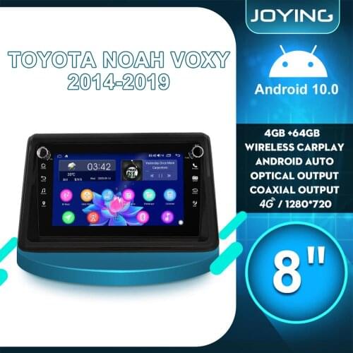 8"Android Car Auto Radio Stereo Head Unit For Toyota Noah Voxy 2014 2019 GPS Multimedia 4G LTE Wireless Carplay Steering Wheel