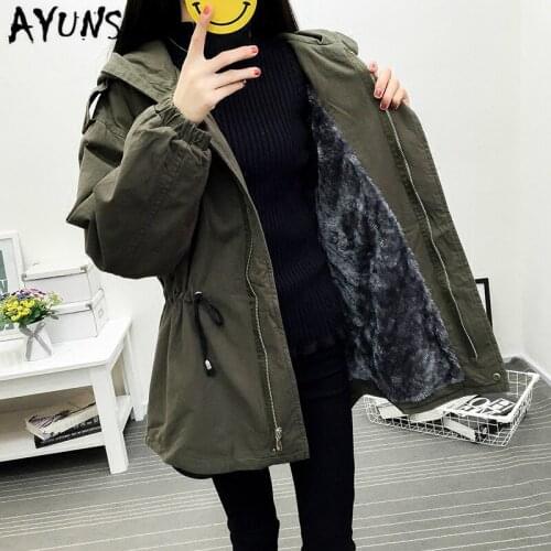 AYUNSUE 2020 New Winter Jacket Women Coat Women Korean Parkas Hooded Slim Womens Jackets Abrigos Mujer Invierno 2020 1745 YY1523
