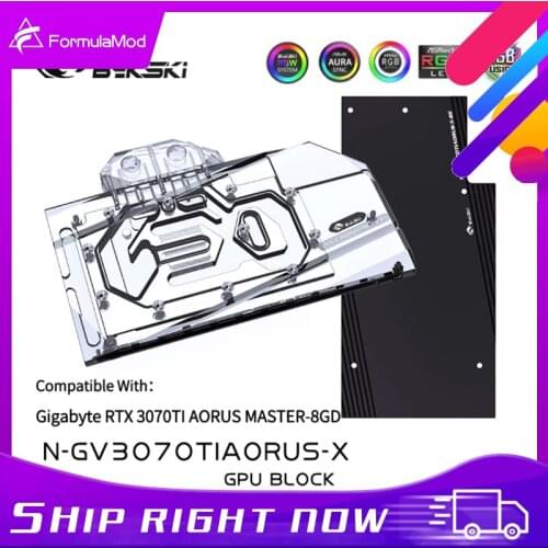 Bykski GPU Block , For Gigabyte RTX 3070TI AORUS MASTER-8GD , Full Cover GPU Water Cooling Cooler N-GV3070TIAORUS-X