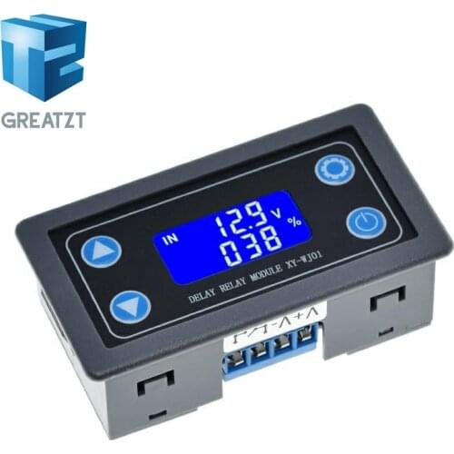 DC12V LED Digital Time Delay Relay Module Programmable Timer Relay Control Switch Timing Trigger Cycle with Case for Indoor