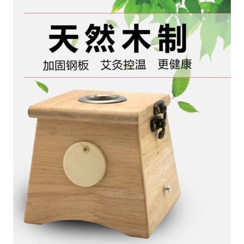 Moxibustion Wooden Box Moxa Roll Stick Holder Case Massager Device Tool Treatment Therapy For Arm Leg Abdomen Massage Body