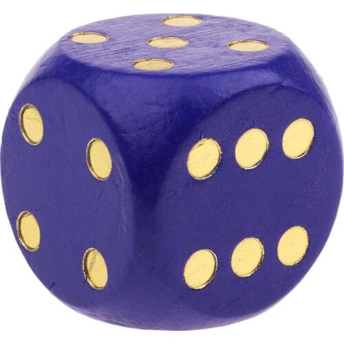 Creative Wooden D6 Six Sided Dice for DND RPG Math Teaching Board Game