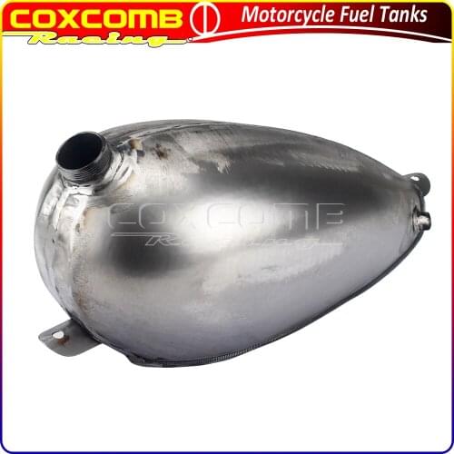 For Chopper Bobber Retro Refit Single Beam Motorcycle Modified Raw Metal Oil Tanks Unpainted Bare Metal Petrol Gas Fuel Tank