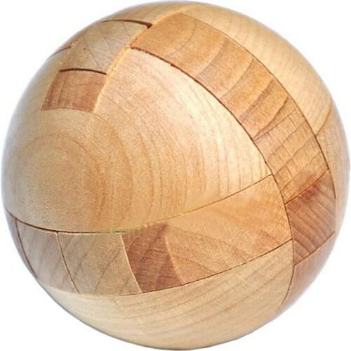 FBIL-Wooden Puzzle Magic Ball Brain Teasers Toy Intelligence Game Sphere Puzzles For Adults/Kids