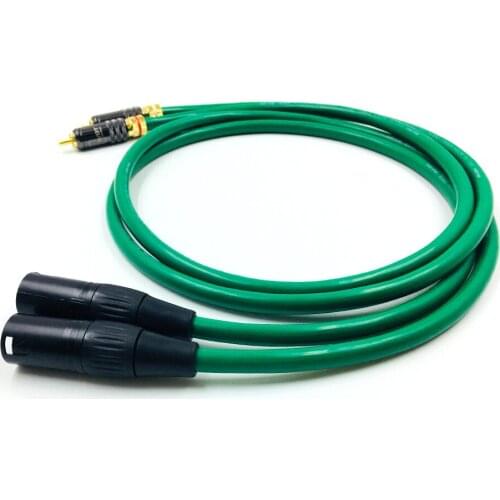 HIFI Audio cable 2 XLR Male to 2 RCA Male Quality Cables HIFI Audio Amplifier CD DVD player RCA interconnect