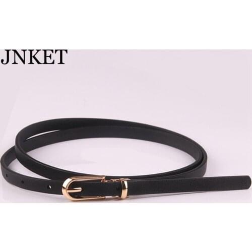 JNKET New Fashion Women Dress Waist Belt Slim Waistband PU Leather Belt Pin Buckle Belt Jeans Belt Leisure Cinturon