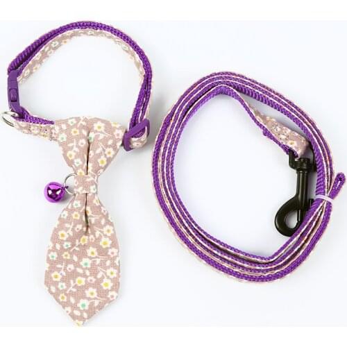 300 Sets/lot Dog Collar with Bow tie and Leash Adjustable Cat Dog Bow Tie Collar Dog Accessories Pet Product