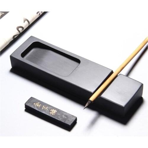 She Ink Stone Brush Rest Inkstone Inkslab Calligraphy Painting Sumi-e Tool