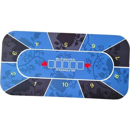 Non-Slip Poker Table Layout Mat 120x60cm Home Portable Blackjack Gambling Tabletop Mat Roll-up Rectangle Layouts Pad