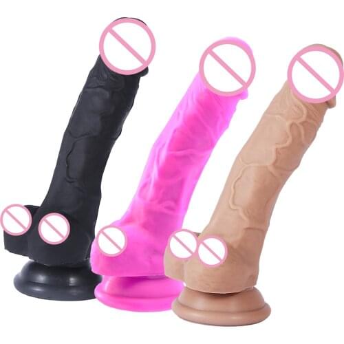 Realistic Dildo Big Soft Medical Silicone With Suction Cup Penis Lesbian Strapon Dick Adult Anal Sex Toys for Woman Masturbation