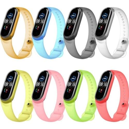 For Xiaomi Mi Band 6 5 Strap Glacier Color Bracelet Silicone Strap for Mi band belt 3 4 Smart Sports Wristbands Accessories
