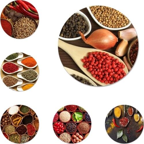 Spices Seasoning Cooking Chef Icons Pins Badge Decoration Brooches Metal Badges For Clothes Backpack Decoration